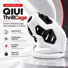 Lade das Bild in den Galerie-Viewer, QIUI Thrill Cage Smart Chastity Cage with Vibration + E-Stim
