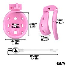 Afbeelding in Gallery-weergave laden, Resin Breathable Male Chastity Cage -5
