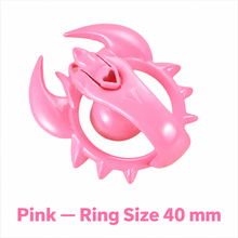 Load image into Gallery viewer, Pink scorpion chastity cage with 40 mm ring
