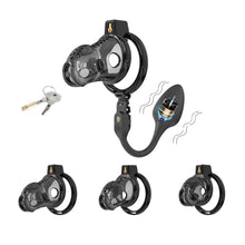 Afbeelding in Gallery-weergave laden, Silicone Chastity Cage with Remote Control Anal Plug
