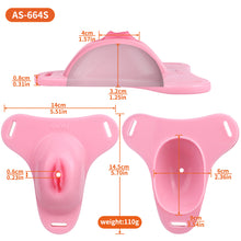 Load image into Gallery viewer, Sissy Silicone Chastity Cage with Belt 21
