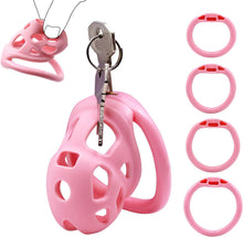 Load image into Gallery viewer, Soft Pink Chastity Device with Invisible Lock
