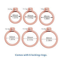 Lade das Bild in den Galerie-Viewer, Six included base ring diameters: 40, 45, 48, 50, 55 and 60 mm
