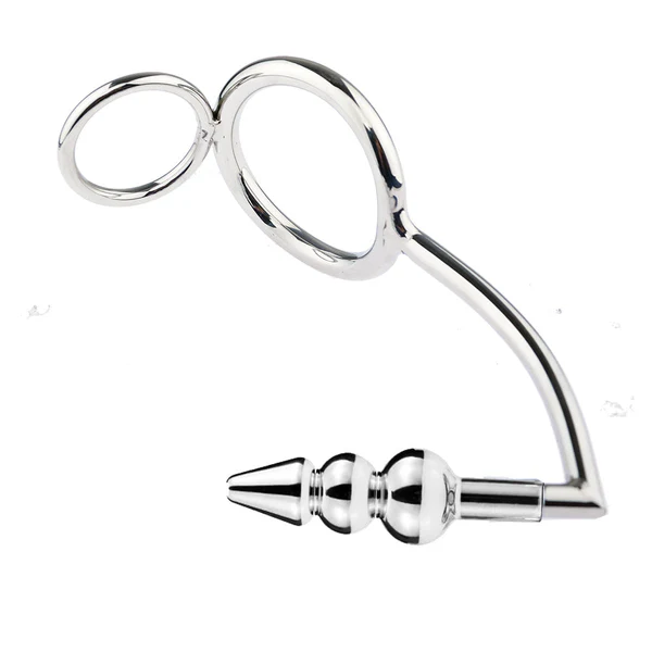 Stainless Steel Anal Hook With Rooster Ring