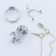 Afbeelding in Gallery-weergave laden, T15 Stainless Steel Custom Chastity Cage With PA
