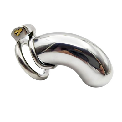Stainless Steel Long Cylindrical Chastity Device 1