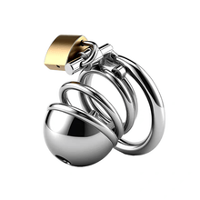 Lade das Bild in den Galerie-Viewer, Stainless Steel PA Chastity Cage with Two Style Options
