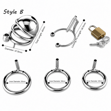Lade das Bild in den Galerie-Viewer, Stainless Steel PA Chastity Cage with Two Style Options
