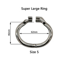 Load image into Gallery viewer, Stainless Steel Stealth Chastity Cage With Hinged Rings

