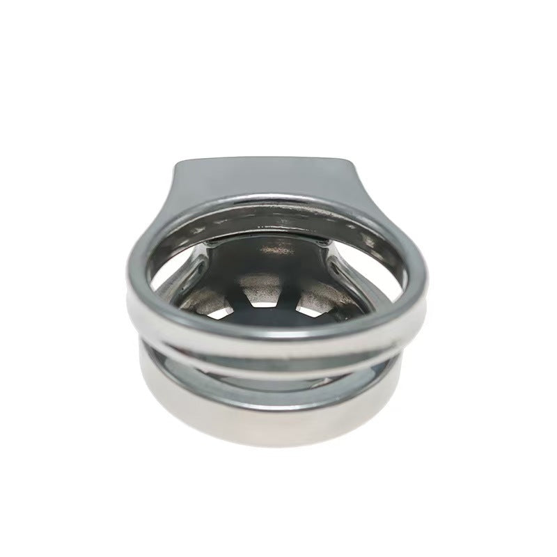 chastity gear Thickened Gear Flat Stainless Chastity Cage – chastity-devices