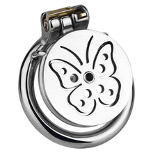 Lade das Bild in den Galerie-Viewer, Steel Butterfly Flat Chastity Lock - 7
