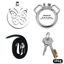 Lade das Bild in den Galerie-Viewer, Steel Butterfly Flat Chastity Lock - 17
