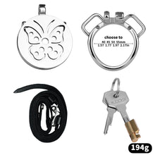 Lade das Bild in den Galerie-Viewer, Steel Butterfly Flat Chastity Lock - 16
