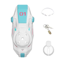 Load image into Gallery viewer, Stellar Domain Mecha Chastity Cage with Flat and Standard Options
