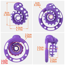 Load image into Gallery viewer, Purple cage dimensions: 6 cm height, 4.5 cm width and 3.5 cm overall depth
