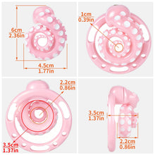 Load image into Gallery viewer, Pink cage dimensions: 6 cm height, 4.5 cm width and 3.5 cm overall depth
