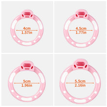 Load image into Gallery viewer, Pink base rings with 4, 4.5, 5 and 5.5 cm internal diameters
