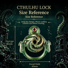 Lade das Bild in den Galerie-Viewer, The Eye of Cthulhu's Chastity Cage dimensions showing 65mm
