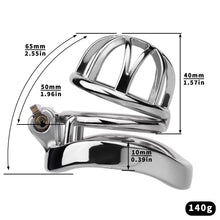 Load image into Gallery viewer, Small Open-Lattice Stainless Steel Chastity Cage
