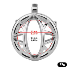 Load image into Gallery viewer, Small Open-Lattice Stainless Steel Chastity Cage
