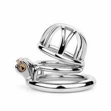 Load image into Gallery viewer, Small Open-Lattice Stainless Steel Chastity Cage
