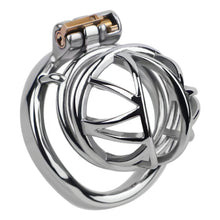 Load image into Gallery viewer, Small Open-Lattice Stainless Steel Chastity Cage
