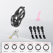 Load image into Gallery viewer, Upgrade Invisible Black Cobra Chastity Cage 4
