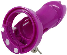 Load image into Gallery viewer, Purple Plastic Cock Cage 3.15 inches and 3.94 inches long
