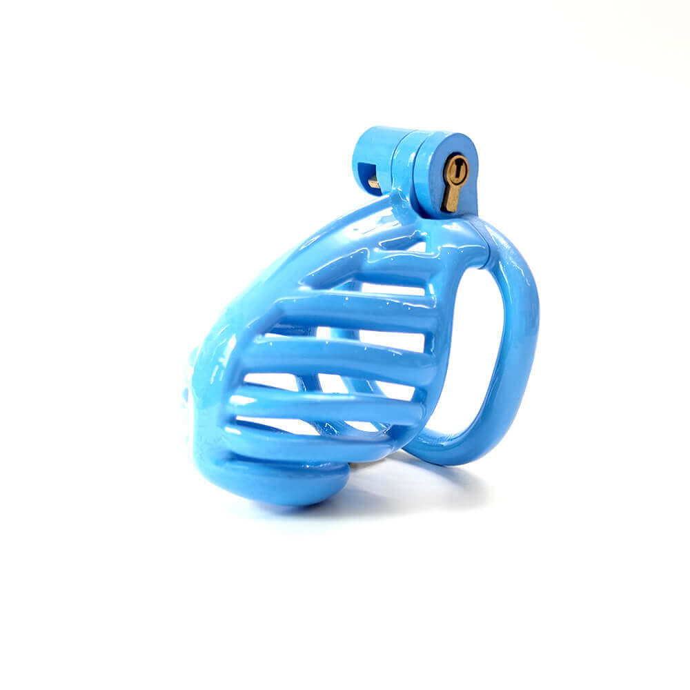 3D Sexy Blue Chastity Devices Cock Cage