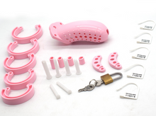 Load image into Gallery viewer, Plastic Chastity Cage 4.5 Inches Long (All 5 Rings Included)
