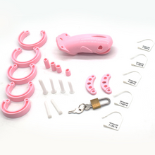 Load image into Gallery viewer, Plastic Cetacean Chastity Cage 4.56 Inches Long (All 5 Rings Included)
