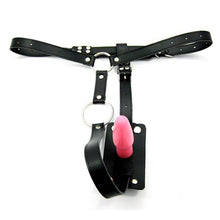 Load image into Gallery viewer, Male Chastity Belt With Vibrating Plug
