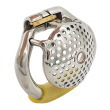 Load image into Gallery viewer, Flat Honeycomb Stainless Steel Chastity Device
