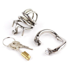 Load image into Gallery viewer, Metal Chastity Cage Small &amp; Shabby
