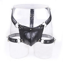 Load image into Gallery viewer, Men&#39;s Leather Chastity Belt
