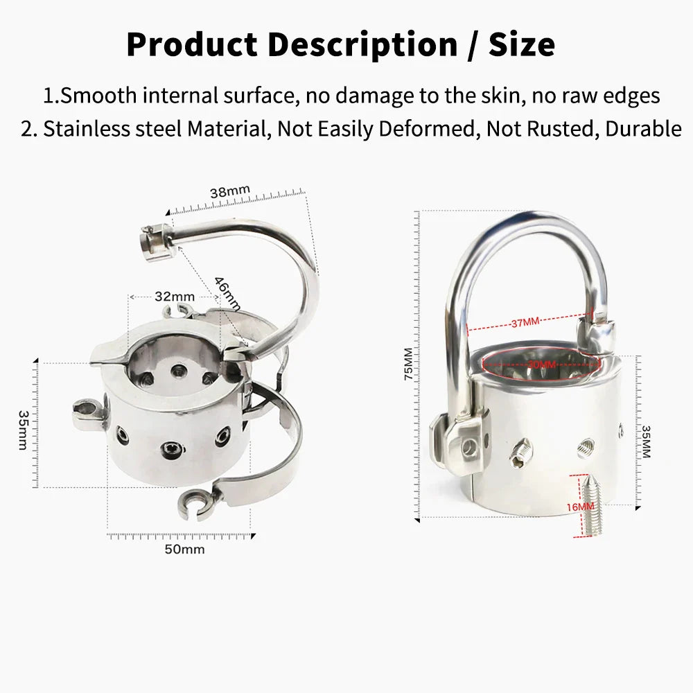 Heavy Duty Ball Stretcher Metal Locking – chastity-devices