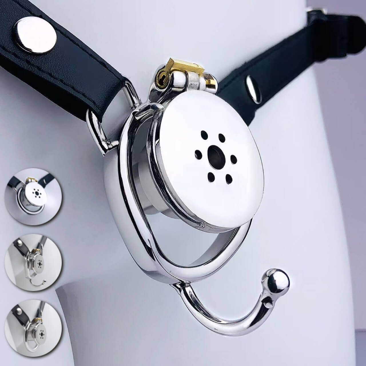 Negative Underlock Inverted Chastity Cage With Belt – chastity-devices