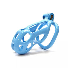 Load image into Gallery viewer, Small | Blue Cobra Male Chastity Cage with 4 Rings
