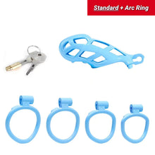 Load image into Gallery viewer, Standard | Blue Cobra Male Chastity Cage with 4 Rings
