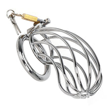 Load image into Gallery viewer, Steel Chastity Cage 4.3 Inches Long
