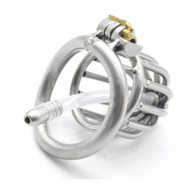 Load image into Gallery viewer, Stainless Steel Stealth Lock Male Chastity Device with Urethral Catheter
