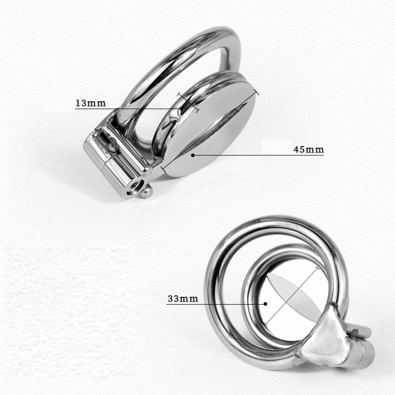 Circular arc clasp flat chastity lock – chastity-devices