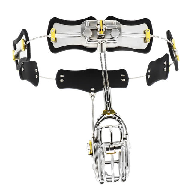 Clip Cage Stainless Steel Male Chastity Belt