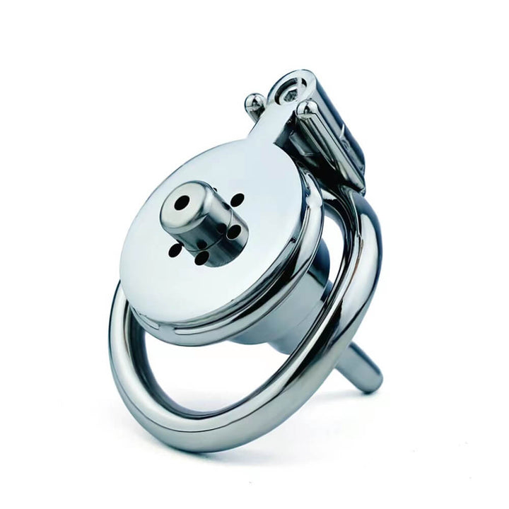 Double Screw Negative Chastity Cage With Catheter – chastity-devices