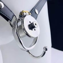 Load image into Gallery viewer, Negative Underlock Inverted Chastity Cage With Catheter And Belt
