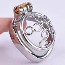 Load image into Gallery viewer, New Sissy Metal Welded Circles Chastity Cage
