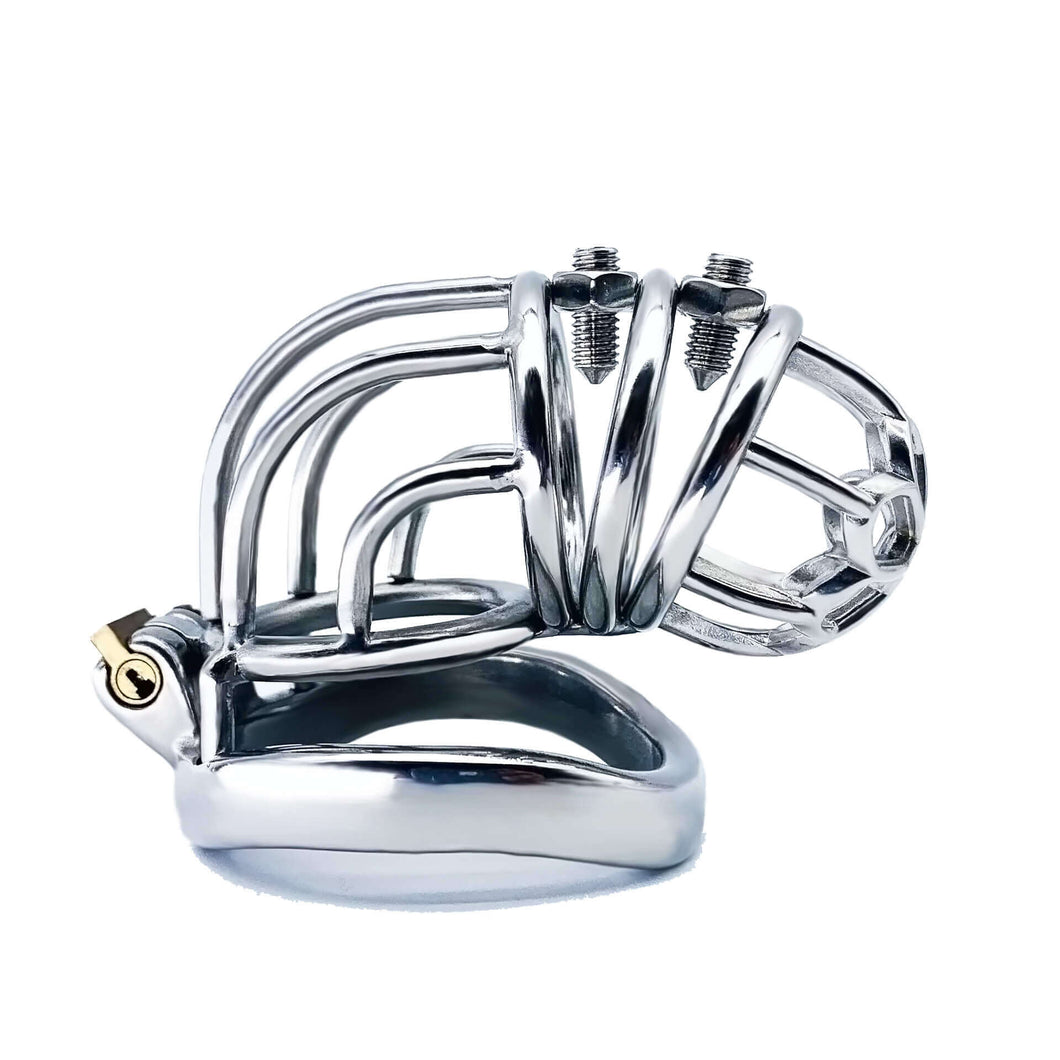 New Stainless Steel Chastity Cage Spiked