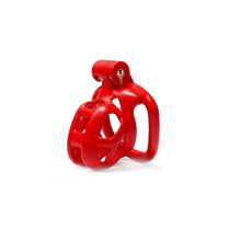 Load image into Gallery viewer, Nub Red Cobra Male Chastity Cage with 4 Rings
