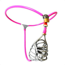 Load image into Gallery viewer, Hot Sale Pink Chastity Belt 23 inches to 43 inches Waistline
