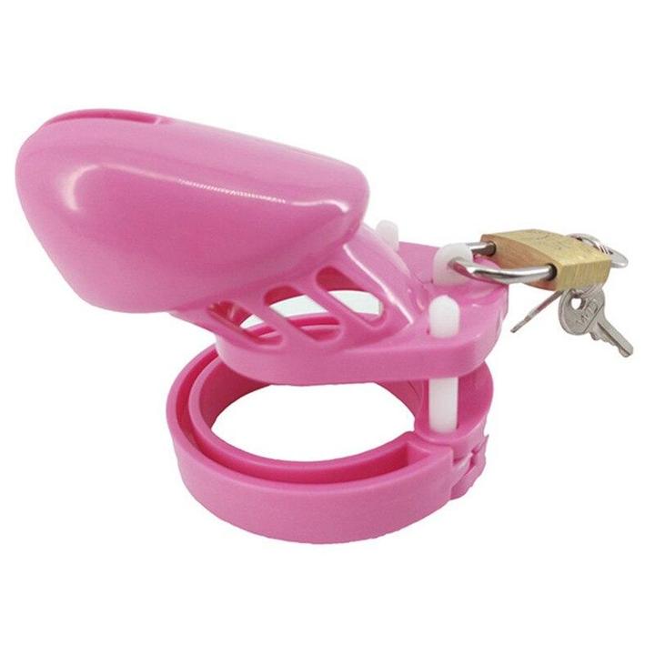 Pink Plastic Chastity Cage CB-6000